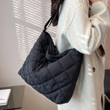 Winter Women's Commute Handbag Soft Nylon Padded Shoulder Crossbody Bags