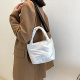 Winter Women's Handbags Padded Shoulder Bags Soft Tote Bags For Women