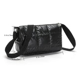 Winter Tote Bag Quilted Check Commute Casual Nylon Soft
