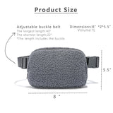Winter Fleece Waist Bag Sport Fanny Pack Running Belt Pouch Zip Mobile Phone Bag
