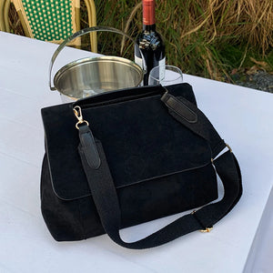 Winter Frosted Leather Messenger Bag