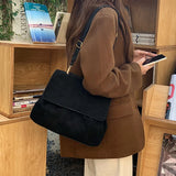Winter Frosted Leather Messenger Bag