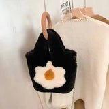 Winter Furry Bag Chain Cross Body Bucket Bag