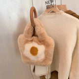 Winter Furry Bag Chain Cross Body Bucket Bag
