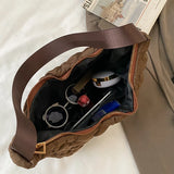 Winter Green Women's Padded Shoulder Bag High Nylon Fashionable Underarm Bag