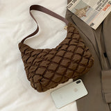 Winter Green Women's Padded Shoulder Bag High Nylon Fashionable Underarm Bag