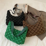 Winter Green Women's Padded Shoulder Bag High Nylon Fashionable Underarm Bag
