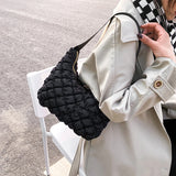 Winter Green Women's Padded Shoulder Bag High Nylon Fashionable Underarm Bag