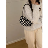 Winter Hairy Bag Female Versatile Lattice Underarm Handbag