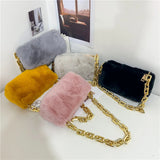 Faux Fur Mini Clutch Women Shoulder Bag Small Shoulder Purse
