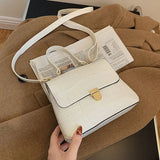 Winter High Handbag Retro Stone Grain Shoulder Bag Large Capacity