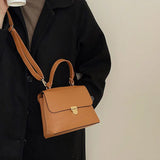 Winter High Handbag Retro Stone Grain Shoulder Bag Large Capacity