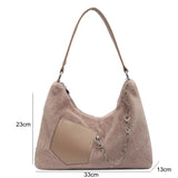 Plush Chain Shoulder Bag Women Soft Purses and Handbags