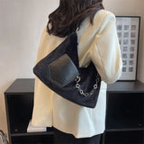 Plush Chain Shoulder Bag Women Soft Purses and Handbags