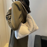 Plush Chain Shoulder Bag Women Soft Purses and Handbags