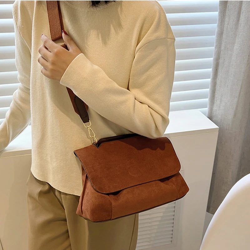Winter Hot Shoulder Bag Vintage Flap Messenger Handbag