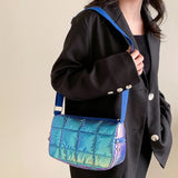 Quilted Check Women's Shopper Bag Casual Nylon Tote