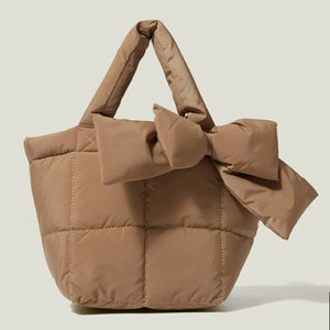 Winter Lady Down Bag Space Cotton Tote Bag Solid Shoulder Bag Women