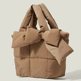 Winter Lady Down Bag Space Cotton Tote Bag Solid Shoulder Bag Women