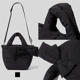 Winter Lady Down Bag Space Cotton Tote Bag Solid Shoulder Bag Women