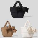 Winter Lady Down Bag Space Cotton Tote Bag Solid Shoulder Bag Women