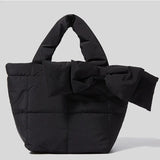 Winter Lady Down Bag Space Cotton Tote Bag Solid Shoulder Bag Women