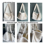 Winter Lamb Faux Fur Ladies Shoulder Bag Soft Plush Women Messenger Bags