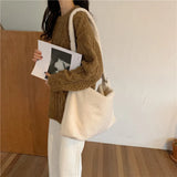 Winter Lamb Faux Fur Ladies Shoulder Bag Soft Fluffy Plush Women Messenger Bags