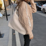 Winter Lamb Faux Fur Ladies Shoulder Bag Soft Plush Women Messenger Bags