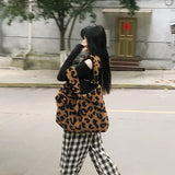 Winter Lamb Wool Women Shoulder Bags Large Capacity Soft Plush Handbags