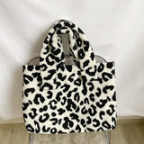Winter Lamb Wool Women Shoulder Bags Large Capacity Soft Plush Handbags
