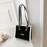 Soft Plush Crossbody Bag for Women Winter Lambswool Handbag