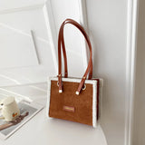 Soft Plush Crossbody Bag for Women Winter Lambswool Handbag