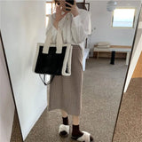 Winter Lambswool PU Patchwork Shoulder Bags Women Texture Underarm