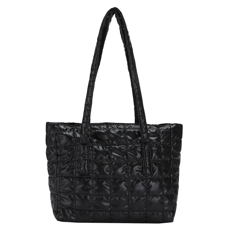 Winter Top-handle Totes for Women Down Padded Shoulder Bag