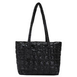 Winter Top-handle Totes for Women Down Padded Shoulder Bag