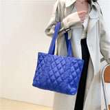 Winter Large Capacity Nylon Shoulder Bag Cotton Tote Bags
