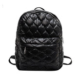 Winter Large Capacity Women's Backpack High Down Fabric Backpacks for Girls