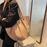 Winter Large Capacity Women's Shoulder Bag Handbags PU Leather Tote Vintage