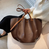 Winter Large Capacity Women's Shoulder Bag Handbags PU Leather Tote Vintage