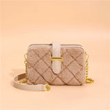 Winter Leather Shoulder Bag Chain Crossbody Handbag Ladies Totes Messenger