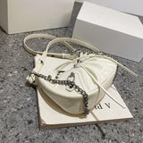 Rivet Half Moon Hobo Bag with Purse, Punk Style Lady Shoulder Bag