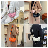 Rivet Half Moon Hobo Bag with Purse, Punk Style Lady Shoulder Bag