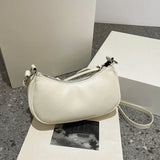 Rivet Half Moon Hobo Bag with Purse, Punk Style Lady Shoulder Bag