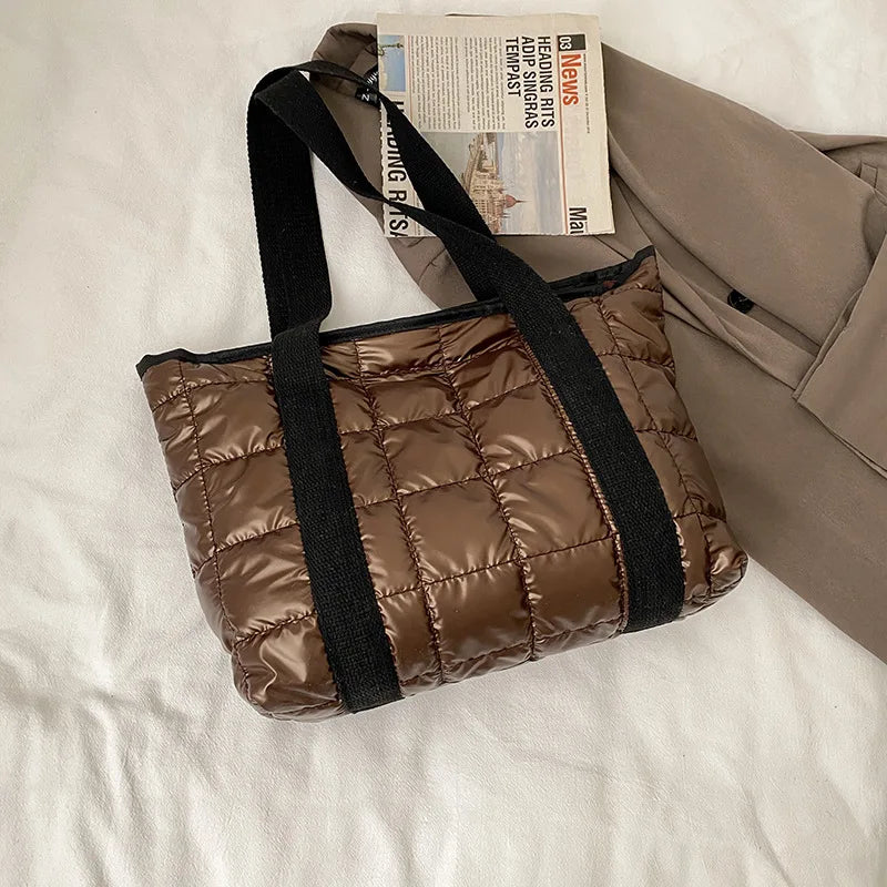Winter Women Handbag Space Cotton Feather Down Bag Female Shoulder Crossbody