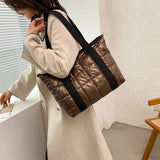 Winter Women Handbag Space Cotton Feather Down Bag Female Shoulder Crossbody
