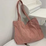 Winter Corduroy Shoulder Bag Female Large Capacity Shopping Tote