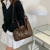 Winter Cotton Women's Shoulder Bag Large Capacity Casual Tote Bags