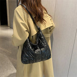 Winter Cotton Women's Shoulder Bag Large Capacity Casual Tote Bags