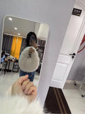 Winter Woven Handle Bag Women Handbag Soft Warm Faux Fur Shoulder Crossbody Bag